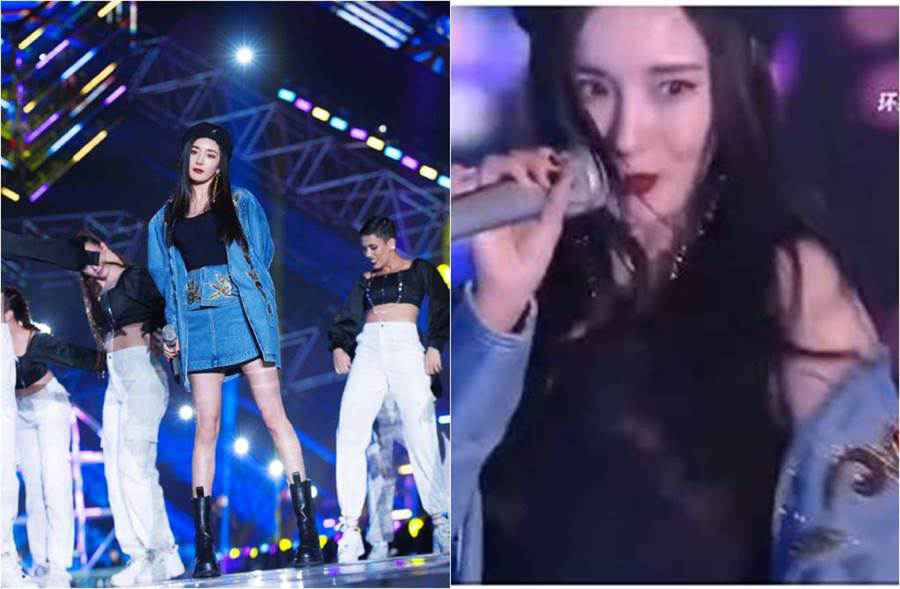 杨幂跨年娇音念RAP！不只深U晃美胸 唱一半嗨到脱外套