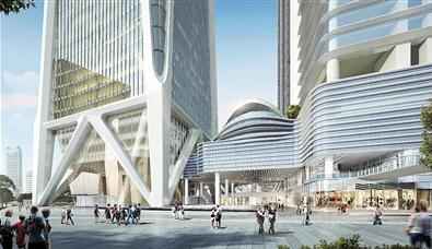 重庆将来第一高楼毕竟长啥样？ 两根“摩天巨柱”腾空交会 A字形修建通报重庆刚性之美