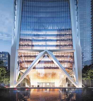 重庆将来第一高楼毕竟长啥样？ 两根“摩天巨柱”腾空交会 A字形修建通报重庆刚性之美