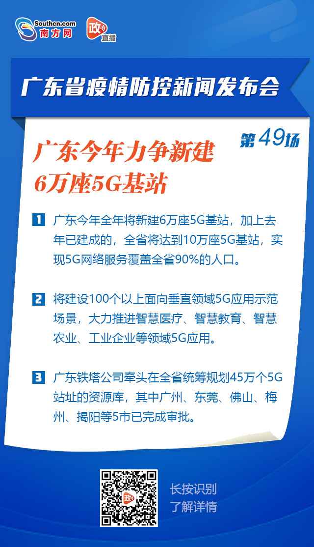 投资超500亿，力图新建6万座5G基站……广东这场新闻宣布会披露了这些重点内容