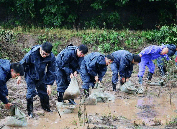 闻汛而动！迎江区西席防汛突击队用责任继续筑牢“堤坝”