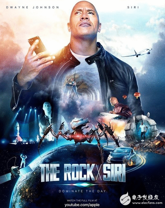 巨石强森与苹果相助拍摄行动影戏 另一位主角竟是Siri