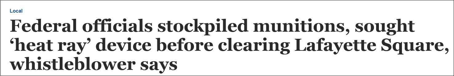 百姓保镳队军官：驱散白宫外抗议者前 已备好弹药