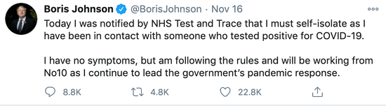 约翰逊再被新冠“围困”