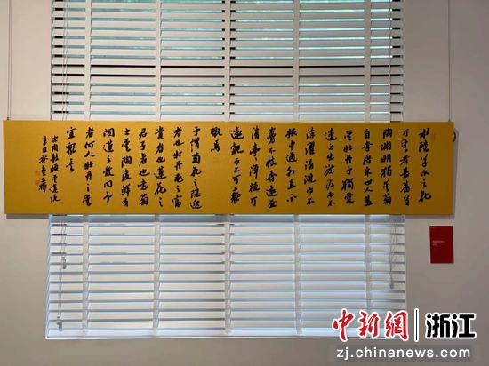 童亚辉书法作品展在杭州开幕 驻足“小字书法”展示奇特气质