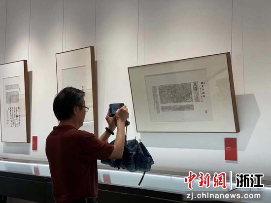 童亚辉书法作品展在杭州开幕 驻足“小字书法”展示奇特气质