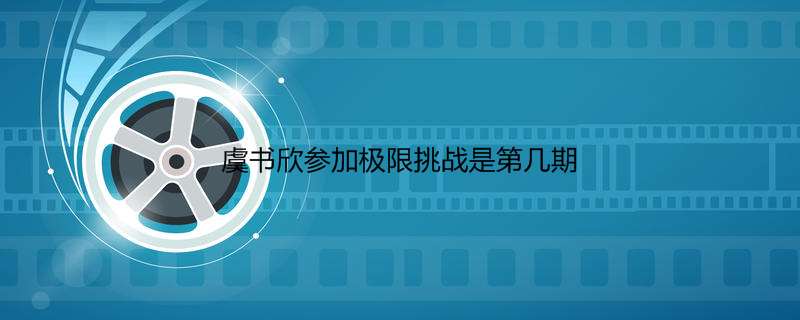 虞书欣介入极限挑战是第几期