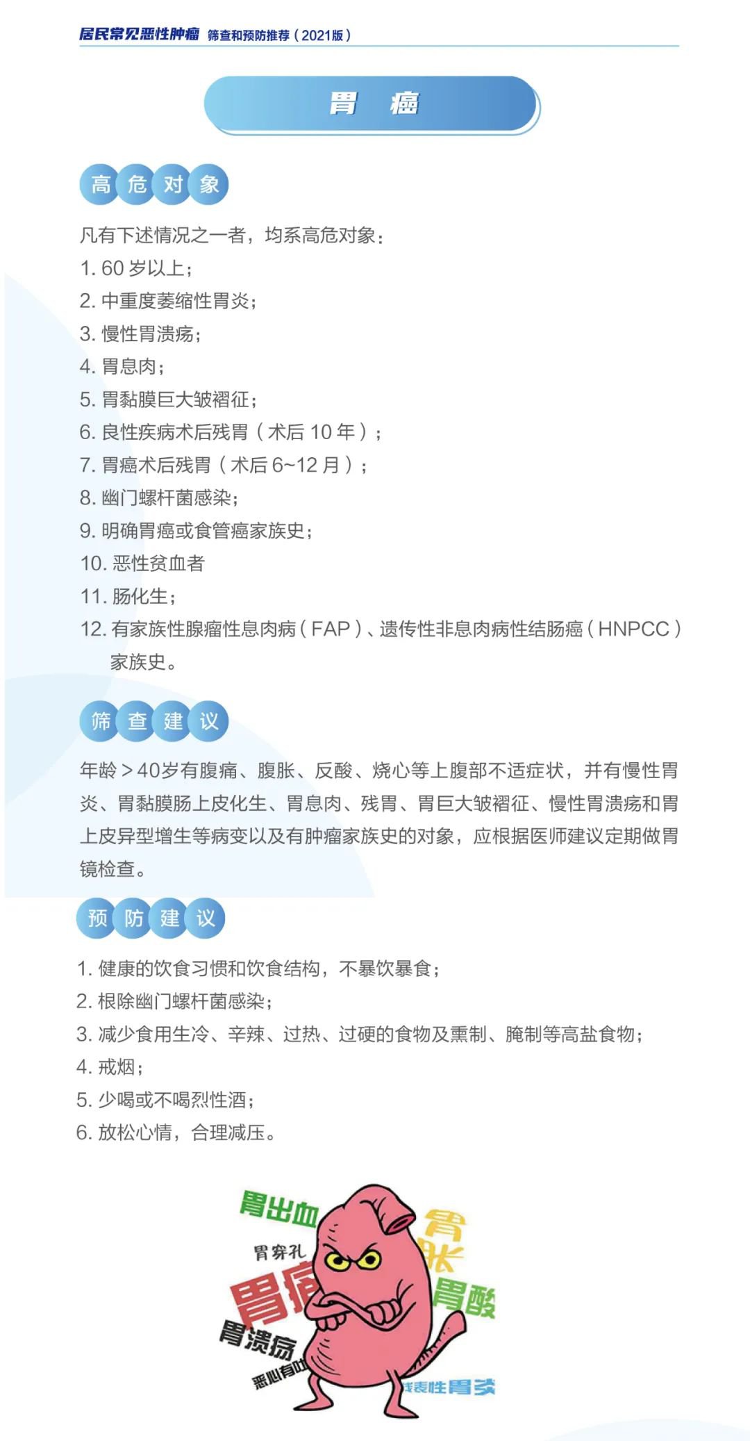 新版《住民常见恶性肿瘤筛查和防范推荐》宣布