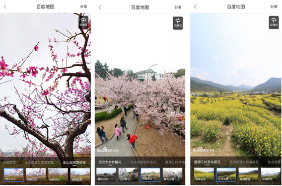 百度地图全景留住“春季限定”，AI带用户云赏花