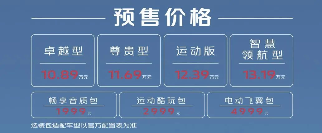 提供4个配置版本 长安UNI-V预售10.89万起